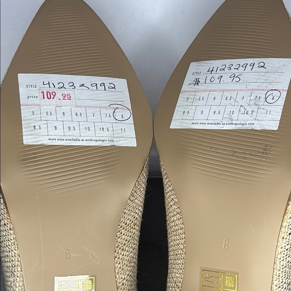 🔥🔥🔥Anthropologie Farylrobin Metallic Linen Ankle Boots Size: 8M🔥🔥🔥 - Picture 5 of 10
